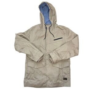 Imperial Motion Mens Tan Hooded Cotton Jacket‎ Size Medium Casual Outdoor